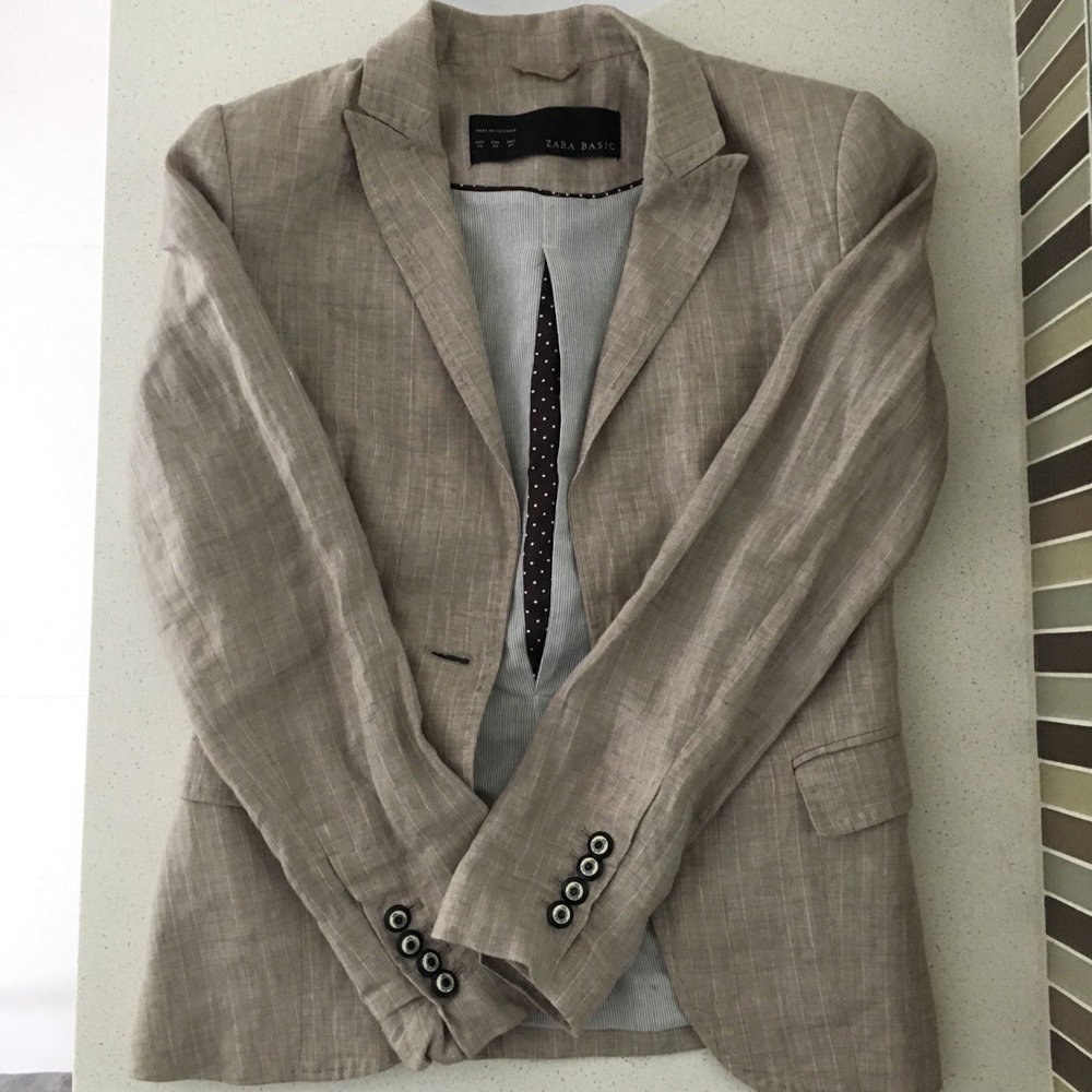 Zara Basic Beige Blazer - image 4